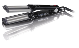 Щипцы для завивки волос  BaByliss Pro Ionic 3D Waver, с терморегулятором, титан+турмалин