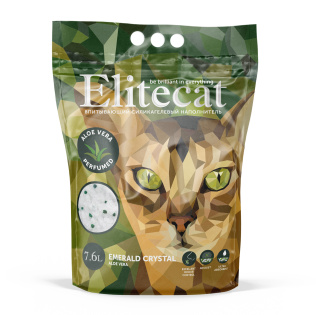 ELITECAT Наполнитель впитывающий силикагель "Emerald Aloe Vera", 7.6л