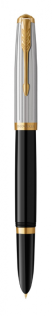 Перьевая ручка Parker 51 Premium Black GT, перо: M/F, чернила: Black,Blue, в подарочной упаковке.