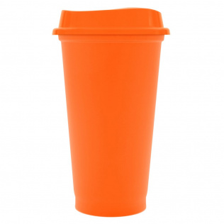 Стакан с крышкой Color Cap, оранжевый