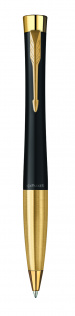 Шариковая ручка Parker Urban Muted Black Gold Finish Trim M Blue
