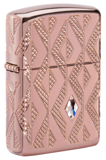 Зажигалка ZIPPO Armor® Geometric с покрытием Rose Gold, латунь/сталь, розовое золото, 38x13x57 мм