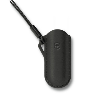 Чехол VICTORINOX "Dark Illusion" для ножей Classic Colors 58 мм, кожаный, чёрный