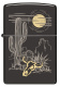 Зажигалка ZIPPO Western с покрытием High Polish Black, латунь/сталь, черная, глянцевая, 38x13x57 мм
