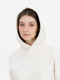 Худи оверсайз унисекс Snuggie, молочно-белое