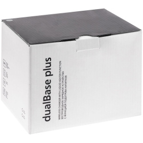 Кружка с подогревом и беспроводной зарядкой dualBase plus, черная