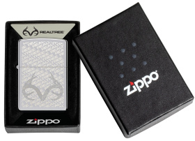 Зажигалка ZIPPO Reatree® с покрытием High Polish Chrome, латунь/сталь, серебристая, 38x13x57 мм