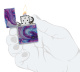 Зажигалка ZIPPO Universe Astro с покрытием 540 Tumbled Chrome, латунь/сталь, сиреневая, 38x13x57 мм
