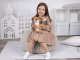Мягкая игрушка Beastie Toys, собачка с белым шарфом
