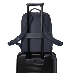Рюкзак VICTORINOX Victoria Signature Deluxe Backpack, синий, нейлон/кожа, 32x18x39 см