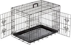 DUVO+ Клетка для собак двухдверная "Pet Kennel Top Line SMALL", чёрная, 62х44х50см (Бельгия)!