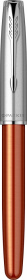 Ручка-роллер Parker Sonnet Essentials Orange SB Steel CT, цвет чернил black,перо: F, в подарочной упаковке.