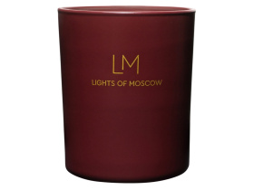 Ароматическая свеча в бордовом стакане Sunset, коллекция Exclusive, 250 мл (красный)