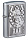 Зажигалка ZIPPO Lucky 7 с покрытием Street Chrome, латунь/сталь, серебристая, 38x13x57 мм