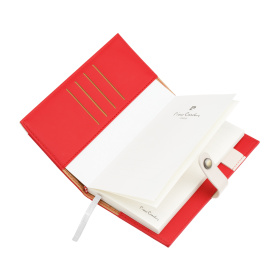 Записная книжка Pierre Cardin красная, 10,5 х 18,5 см