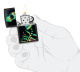 Зажигалка ZIPPO Skeleton Design с покрытием Black Light, латунь/сталь, черная, матовая, 38x13x57 мм