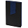 Ежедневник Bookmark, недатированный, черный с синим