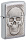 Зажигалка ZIPPO Skull Design с покрытием Brushed Chrome, латунь/сталь, серебристая, 38x13x57 мм