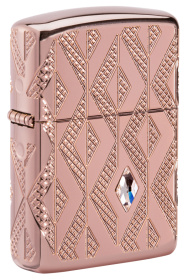 Зажигалка ZIPPO Armor® Geometric с покрытием Rose Gold, латунь/сталь, розовое золото, 38x13x57 мм