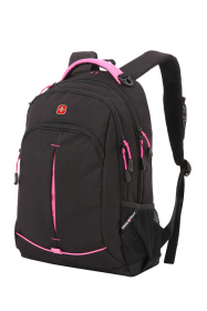 Рюкзак SWISSGEAR, черный/фукси, фьюжн/2 мм рипстоп, 32x15x46 см, 22 л