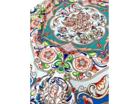 Платок Шедевры русских эмальеров (синий, зеленый, красный, разноцветный)