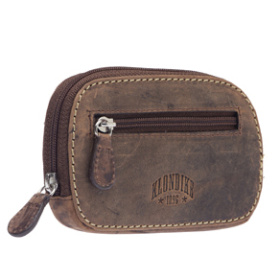 Ключница KLONDIKE Yukon, натуральная кожа в коричневом цвете, 11,5 х 2 х 7,5 см