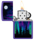 Зажигалка ZIPPO Night In The Forest с покрытием Purple Matte, латунь/сталь, фиолетовая, 38x13x57 мм