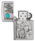 Зажигалка ZIPPO Wolf Design с покрытием Brushed Chrome, латунь/сталь, серебристая, 36x12x56 мм