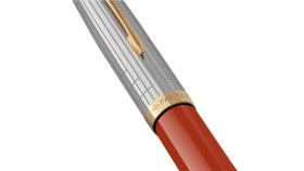 Перьевая ручка Parker 51 Premium Red GT, перо:M/F чернила:Black,Blue, в подарочной упаковке.
