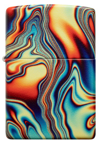 Зажигалка ZIPPO Swirl с покрытием Glow In The Dark Green, латунь/сталь, разноцветная, 38x13x57 мм