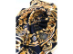 Платок Златоустовская гравюра (черный, золотистый, разноцветный)