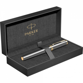 Ручка-роллер Parker Ingenuity Grey Core GT Fblack в подарочной коробке