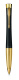 Шариковая ручка Parker Urban Muted Black Gold Finish Trim M Blue
