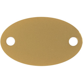Шильдик металлический Alfa Oval, золотистый