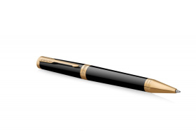 Шариковая ручка Parker "Ingenuity Black GT" стержень: M, цвет чернил: black, в подарочной упаковке.