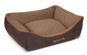 SCRUFFS Лежак для животных с бортиками "Thermal Box Bed", коричневый, 75х60х19см (Великобритания)