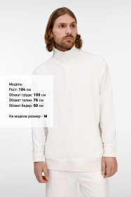 Толстовка унисекс S3, молочно-белая