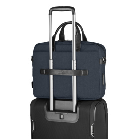 Портфель VICTORINOX Architecture Urban2 15" Briefcase 15'', синий, полиэстер/кожа, 42x13x31 см, 16 л