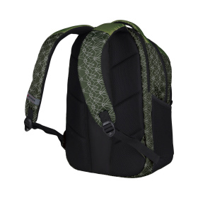 Рюкзак WENGER 16'', зеленый со светоотражающим принтом, полиэстер, 35x27x47 см, 27 л