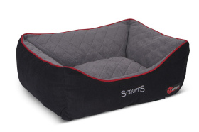 SCRUFFS Лежак для животных с бортиками "Thermal Box Bed", черный, 90х70х21см (Великобритания)