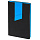 Ежедневник Bookmark, недатированный, черный с голубым