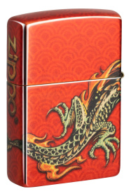 Зажигалка ZIPPO Dragon Design с покрытием 540 Tumbled Brass, латунь/сталь, разноцветная, 38x13x57 мм