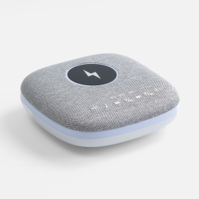 Bluetooth-колонка с беспроводной зарядкой и подсветкой Terrafonic, серая