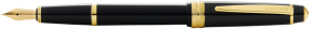 Перьевая ручка Cross Bailey Light Polished Black Resin and Gold Tone, перо F