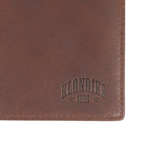 Бумажник KLONDIKE Dawson, натуральная кожа в коричневом цвете, 12 х 2 х 9,5 см