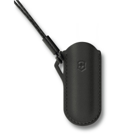 Чехол VICTORINOX "Dark Illusion" для ножей Classic Colors 58 мм, кожаный, чёрный