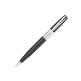 Ручка шариковая Pierre Cardin BARON, цвет - черный. Упаковка В.