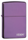 Зажигалка ZIPPO Classic с покрытием Abyss™, латунь/сталь, сиреневая с логотипом, 36x12x56 мм