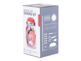 Швейный набор в банке Sewing Kit (прозрачный, разноцветный)