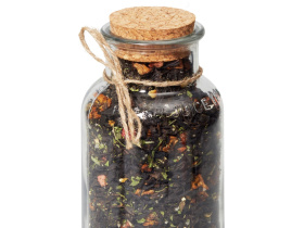 Сокочай чёрный Ананас, клубника, мята, мёд, лимон, 130 г.